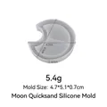 Molde de silicona de luna creciente para llaveros de resina DIY, mide 4,7 x 5,1 x 0,7 cm - Luna