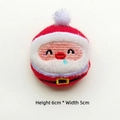 Dettaglio di Babbo Natale in peluche con ricamo, dimensioni H 6cm e L 5cm - Babbo Natale / Originale (Apertura posteriore)