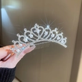 Pettine per capelli a cuore argento con perle bianche e strass brillanti - Pettine per Capelli - Stile Argento 4
