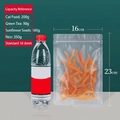 Frosted transparent stand-up zip lock food bag size 16x23cm for snacks and tea - Frosted Style / 16x23cm