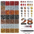 28-Gitter DIY Nagelkunst-Set mit bunten Strasssteinen und B-7000 Kleber-Werkzeugen - 28 Gitter Deko-Set 05