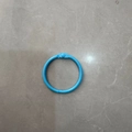 Sky blue matte metal binder ring with functional hinge for DIY projects and organizing - Light Blue