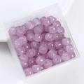 Purple 8x6mm glass barrel beads for DIY jewelry making in a transparent storage box - Barrel Bead 8x6mm / Purple