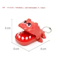 Mini red bulldog biting finger toy with keychain, portable ABS material prank game gadget - Small Dog (Bag/Keychain)