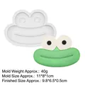 DIY silicone mold for Keroppi frog cartoon shape, perfect for resin and fondant crafts - 1#B878 Grey