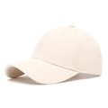 Classic cream white baseball cap with structured six-panel design and twill texture - Off White