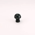 Polished dark green marble mushroom stone figurine with natural stone texture finish - Sparrow Stone / 15*20mm