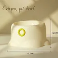 Gamelle blanche jasmin en forme de poulpe avec pieds stables pour chats et petits chiens - Style Poulpe / Blanc jasmin