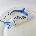 Cute blue and white acetate shark hair claw clip with unique cloud pattern texture - 7# Shark / 10.5cm*4.5cm