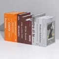 Set of 12 modern decorative faux books for home office bookshelf and cabinet decor - Set 14 (12 Books)