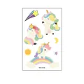 Lindas pegatinas de tatuajes de unicornios para niños con diseños de arcoíris y estrellas - Unicornio de Ensueño (WS-A143)