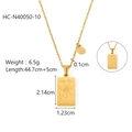 Vue détaillée du collier Scorpion doré avec dimensions, poids et mesures du pendentif - Scorpion (HC-N40050-10)