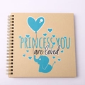 6-inch princess elephant cartoon spiral scrapbook with kraft paper cover for DIY - Elephant Style D (Princess loved)