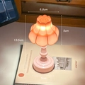 Pink lily of the valley night light flower lamp, dimensions 13.5cm height and 6.8cm width - S01 Flower Bud / Pink