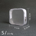 Compact size S transparent PVC cosmetic bag with white zipper 11x4.5x10.5cm dimensions - 11*4.5*10.5cm / Clear-Size S