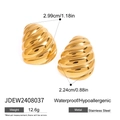 Orecchini a conchiglia dorati in acciaio inossidabile, impermeabili e anallergici per lei - Forma di Conchiglia (JDEW2408037) / Oro