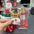 Set aus 10 Plüsch Rentierköpfen mit goldenem Geweih und rot-grünen Schals - Weihnachtsrentierkopf (10 Sets/Pack)