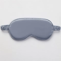 Elegant grey-blue imitation silk sleep mask with elastic pleated headband for travel - Haze Blue