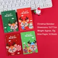 Christmas reindeer mini notebooks set of four, 10.5x7cm holiday stationery for kids - Christmas Reindeer Mini Notebook