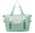 Large capacity mint green foldable travel bag suitable for fitness and sports gym use - Green