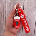 Christmas red glove keychain in PVC with ginger man strap, size 5.2x3.0cm and weight 29.8g - Christmas Glove-3