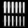 Tabella delle taglie con 12 misure per unghie finte lunghe a forma di ballerina - Naturale (6# Ballet)