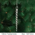 Clear 136mm twisted acrylic icicle ornaments for Christmas tree decoration, 50 pieces set - 136mm Twist Icicle