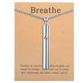 Dettaglio della collana d'argento per respirazione con carta in carta kraft marrone - HX05 (Senza Carta) / Color Acciaio