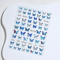 Pegatinas de uñas de mariposa láser azul MO-238 con diseños de texto holográfico brillante - Mariposa Láser Azul (MO-238)