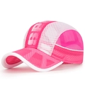 Casquette de baseball en mesh rose et blanc pour enfants avec aération respirante - Réglable pour Enfants / Rose Rouge