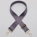 Adjustable grey-blue ethnic style crossbody bag strap with red-white pattern and gold hooks - No.643 Gold Hook