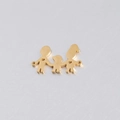 Golden stainless steel family pendant with three figures for DIY jewelry making - Parents Boy Gold