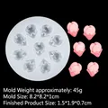 Moule silicone fleur de cerisier rose pour déco de gâteaux et loisirs créatifs - 5# Bourgeon de fleur (B1110) / Vert foncé