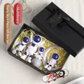 Set regalo astronauta con quattro figure spaziali, modello lunare e mini skateboard in box - Set Scatola Regalo da 4 Pezzi Blu Cielo Stellato + Skateboard