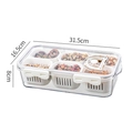 Contenitore per alimenti con 6 cestelli e datario girevole, 31,5x16,5x8 cm - 6-Scomparti