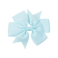 Handmade light blue ribbed ribbon bow hair clip for babies and children - Light Blue