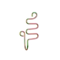 Rainbow gradient faux nose ring with wavy spiral design in vacuum plated stainless steel - Style 1 Rainbow