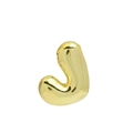 Golden 18k balloon-style letter J pendant with high-shine polished metallic finish - Gold Letter J (Pendant Only, Without Chain)