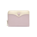 Damen-Brieftasche in Lavendel und Beige, zweifarbig, mit Wellenklappe und Gold-Reißverschluss - Lila