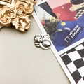 Ciondolo gatto vintage in metallo argento per gioielli fai-da-te e collane fatte a mano - 1 Pezzo Gatto Piccolo 13x11mm