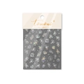 Iridescent seashell nail art stickers with snowflake and bubble patterns on white background - Snowflake Bubble Pattern-TO4492(to4492-贝壳光)