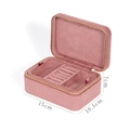 Pink velvet kids jewelry box with double layer storage for rings and hair accessories - Dusty Pink