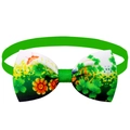 Papillon per animali di San Patrizio con trifoglio verde e motivi floreali per cani - Stampa Mix Floreale e Insetti (BT141-A-15)