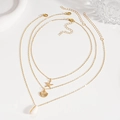 Collar dorado de 3 capas estilo bohemio con colgantes de estrella de mar y concha - Estrella de Mar Dorada (Juego de 3)