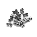 Confezione sfusa di chiusure per orecchini a farfalla in acciaio color argento DIY - 3.5x5mm / Canna di Fucile