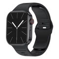 Montre connectée B02 Pro avec cadran carré noir et bracelet sport en silicone - Noir