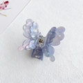 Iridescent purple double-layered butterfly hair claw clip with pearlescent finish - Waterdrop Wing Iridescent Blue