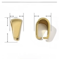 Parametri dettagliati delle dimensioni dei ganci dorati in acciaio inox per gioielli DIY - 7mm x 4mm / Oro (YE533-2)