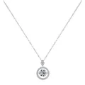 Elegante Halskette aus 925er Sterlingsilber mit tanzendem Zirkonia im Pavé-Kreis - Silber