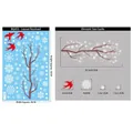 Christmas static window sticker set with reindeer hummingbird and snowflake patterns 20x30cm - BQ453 Style